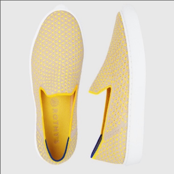 Rothy's Shoes - Rothy’s Yellow Sunshine Honeycomb Slip On Sneakers Women’s Size 9
